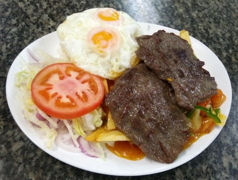 Jugoso churrasco a la parrilla.