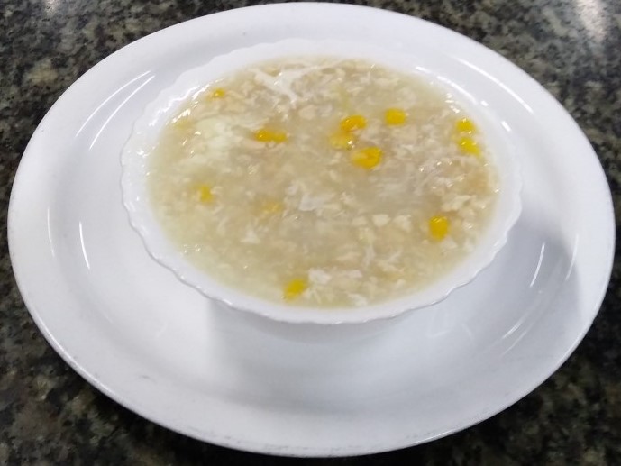 Crema de choco con pollo, exquisita y sabrosa.